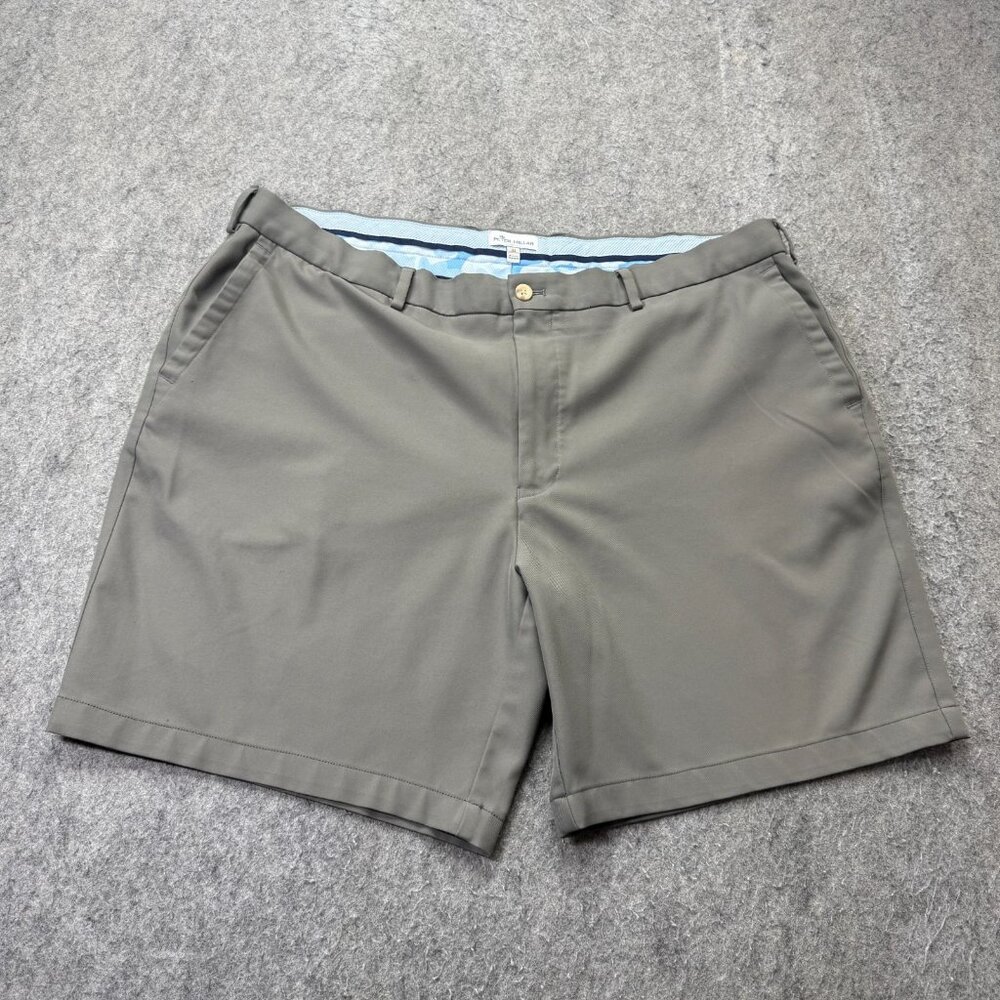 Peter Millar Salem Performance Golf Shorts Men 42 Gray Smoke 8" Classic Fit
